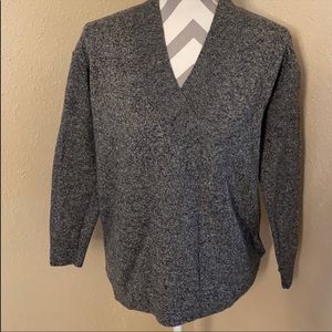 Gap Gray Marled V-Neck Sweater XS
